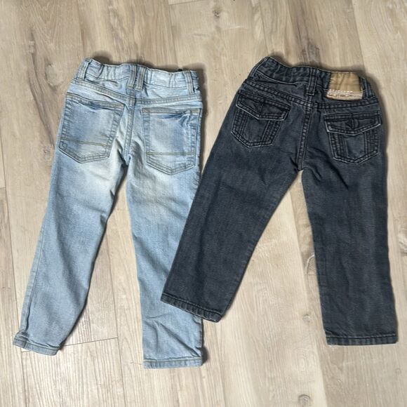Cat & Jack Skinny Light Wash Jeans, Dark Wash Straight Leg Set Bundle 4 - Picture 4 of 8